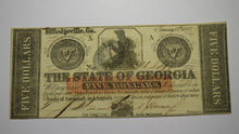 Load image into Gallery viewer, $5 1862 Milledgeville Georgia GA Obsolete Currency Bank Note Bill! UNC++
