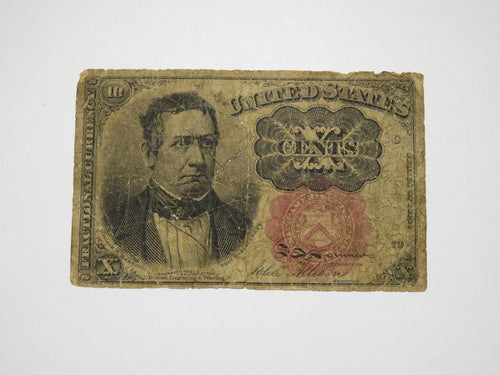 1874 $.10 Fifth Issue Fractional Currency Obsolete Bank Note Bill USA 5th Issue
