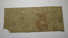Load image into Gallery viewer, $5 1855 Savannah Georgia GA Obsolete Currency Bank Note Bill! Timber Cutter's