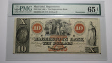 Load image into Gallery viewer, $10 18__ Hagerstown Maryland MD Obsolete Currency Bank Note Bill Remainder UNC65