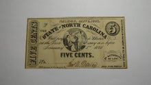 Load image into Gallery viewer, $.05 1863 Raleigh North Carolina Obsolete Currency Bank Note Bill State of NC XF