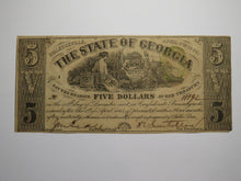 Load image into Gallery viewer, $5 1864 Milledgeville Georgia Obsolete Currency Bank Note Bill! State of GA VF+