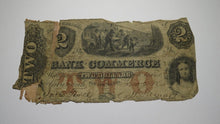 Load image into Gallery viewer, $2 1860 Savannah Georgia GA Obsolete Currency Bank Note Bill! Bank of Commerce