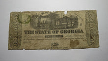 Load image into Gallery viewer, $1 1863 Milledgeville Georgia GA Obsolete Currency Bank Note Bill! State of GA