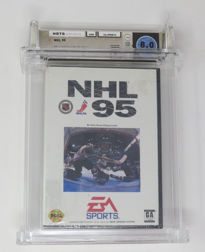 New NHL '95 Sega Genesis Factory Sealed Video Game Wata Graded 8.0 Hockey