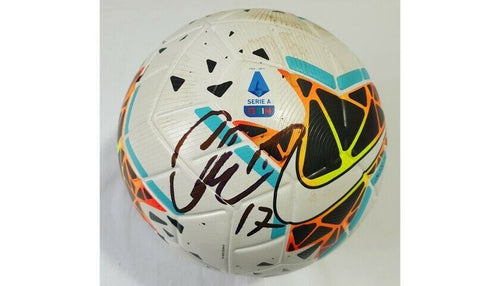 2019-20 Match Used Lazio Roma Serie A Nike Merlin Soccer Ball Signed By Immobile