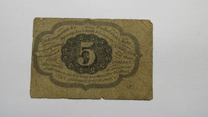 1863 $.05 First Issue Fractional Currency Obsolete Postage Bank Note 1st Issue