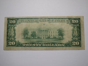 $20 1929 Sherburne New York NY National Currency Bank Note Bill Ch. #1166 VF