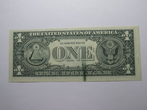 $1 1995 BEP Ink Smear on Back Printing Error Federal Reserve Bank Note Bill AU