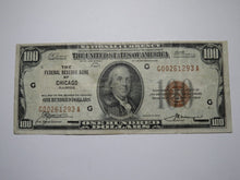 Load image into Gallery viewer, $100 1929 Chicago Illinois IL National Currency Note Federal Reserve Bank VF