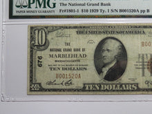 Load image into Gallery viewer, $10 1929 Marblehead Massachusetts National Currency Bank Note Bill Ch. #676 VF25