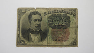 1874 $.10 Fifth Issue Fractional Currency Obsolete Bank Note Bill 5th Very Good