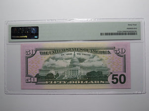 $50 2013 Near Solid Serial Number Federal Reserve Bank Note Bill UNC64 #44424444