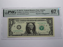 Load image into Gallery viewer, $1 2017A Repeater Serial Number Federal Reserve Currency Bank Note Bill UNC67EPQ