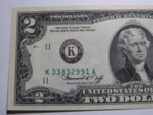 Load image into Gallery viewer, $2 1976 Overinking of Seal Error Federal Reserve Bank Note Currency Bill UNC+++