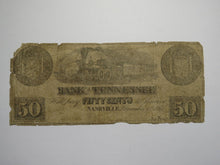 Load image into Gallery viewer, $.50 1861 Nashville Tennessee TN Obsolete Currency Bank Note Bill Bank of TN