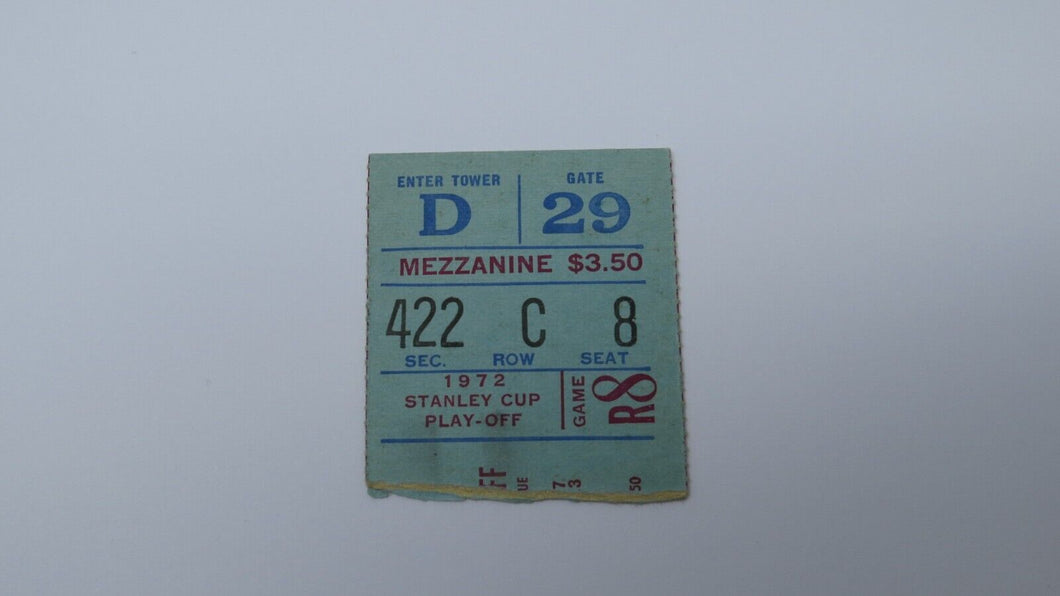 May 11, 1972 Boston Bruins Stanley Cup Final Clinching Game 6 Hockey Ticket Stub