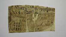 Load image into Gallery viewer, 1754 Thirty Shillings North Carolina NC Colonial Currency Note Bill RARE 30s
