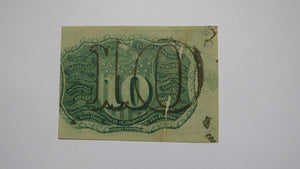 1863 $.10 Second Issue Fractional Currency Obsolete Bank Note Bill 2nd VF+ Error