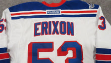 Load image into Gallery viewer, 2011 Tim Erixon New York Rangers NHL Premier Sweden Game Used Worn Hockey Jersey