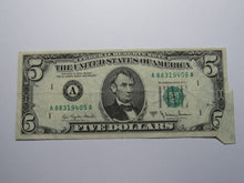 Load image into Gallery viewer, $5 1977 Printed Fold Error Boston MA Federal Reserve Bank Note Currency Bill VF