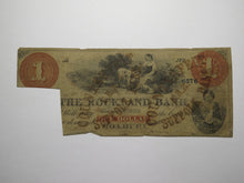 Load image into Gallery viewer, $1 1858 Roxbury Massachusetts MA Obsolete Currency Bank Note Bill Rockland Bank