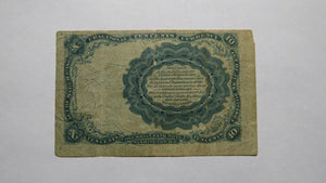 1874 $.10 Fifth Issue Fractional Currency Obsolete Bank Note Bill FINE Condition