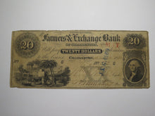Load image into Gallery viewer, $20 1853 Charleston South Carolina Obsolete Currency Bank Note Farmers Exchange