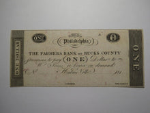 Load image into Gallery viewer, $1 181_ Hulme Ville Pennsylvania Obsolete Currency Bank Note Bucks County UNC++