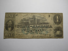 Load image into Gallery viewer, $1 1863 Montgomery Alabama AL Obsolete Currency Bank Note Bill State of Alabama