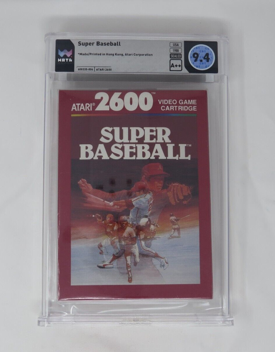 Unopened Super Baseball Atari 2600 Sealed Video Game Wata Graded 9.4 A++ Seal 88