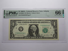 Load image into Gallery viewer, $1 2003 Near Solid Serial Number Federal Reserve Bank Note Bill UNC66 #55555532