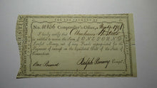 Load image into Gallery viewer, 1791 One Pound Connecticut Comptroller&#39;s Office Colonial Currency Note! Pomeroy
