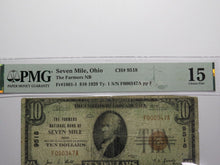 Load image into Gallery viewer, $10 1929 Seven Mile Ohio OH National Currency Bank Note Bill Ch. #9518 F15 PMG