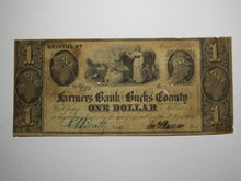 Load image into Gallery viewer, $1 1841 Bristol Pennsylvania PA Obsolete Currency Bank Note Bill Bucks County!