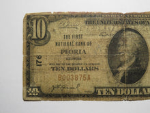 Load image into Gallery viewer, $10 1929 Peoria Illinois IL National Currency Bank Note Bill Charter #176 Filler