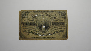 1863 $.03 Third Issue Fractional Currency Obsolete Bank Note Bill! 3rd RARE
