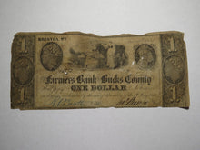 Load image into Gallery viewer, $1 1841 Bristol Pennsylvania PA Obsolete Currency Bank Note Bill Bucks County