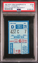 Load image into Gallery viewer, 10/6/82 Rangers Washington Capitals Hockey Ticket Stub Scott Stevens NHL Debut