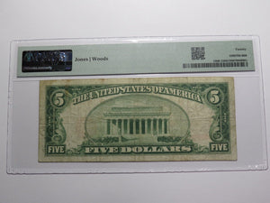 $5 1929 Afton New York NY National Currency Bank Note Bill Ch. #11513 VF20 PMG!