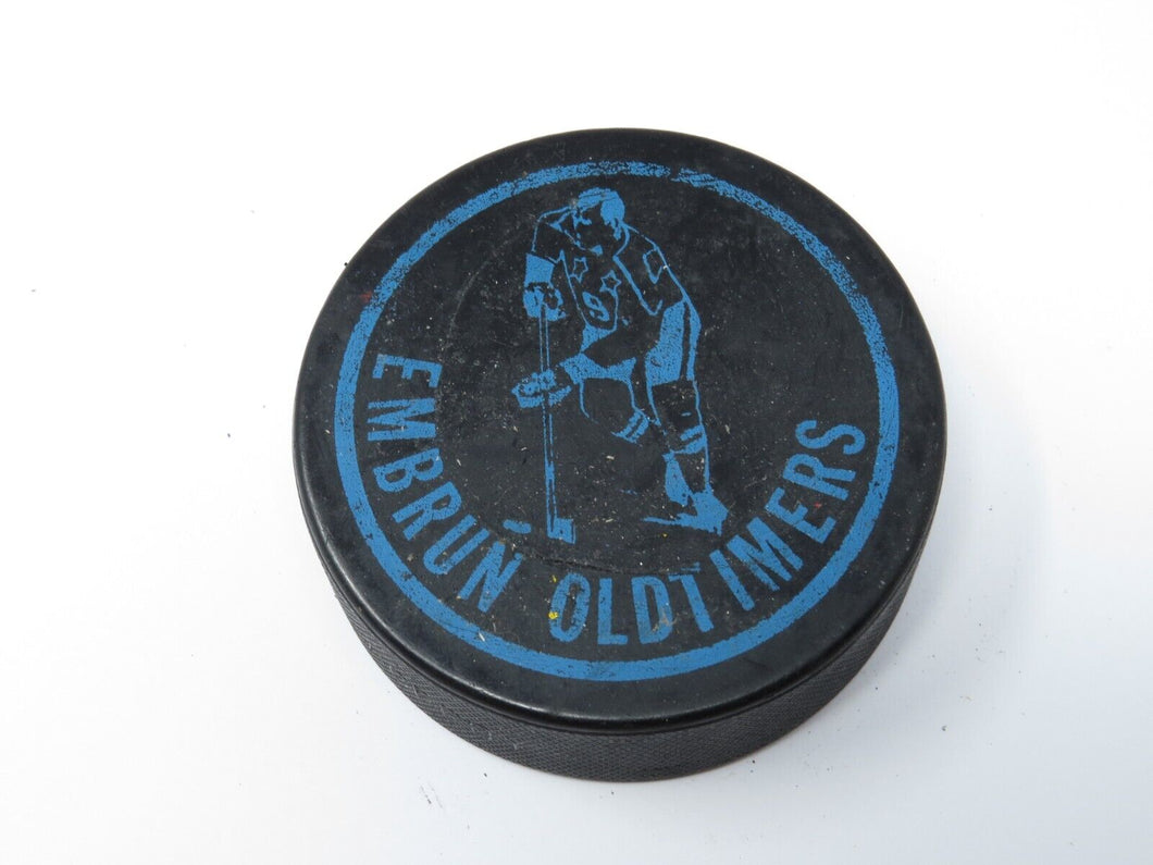 Vintage Embrun Old Timers Official Game Puck Hockey Team Canada Tournament