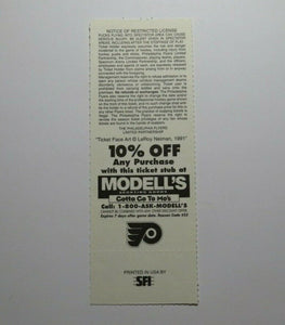 1996 Game 5 Philadelphia Flyers Vs. Panthers Last Game At Spectrum Ticket Stub