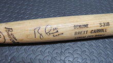 Load image into Gallery viewer, Brett Carroll Milwaukee Brewers Game Used Signed Louisville Slugger Baseball Bat