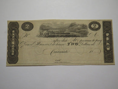 $2 18__ Cincinnati Ohio OH Obsolete Currency Bank Note Bill Remainder AU