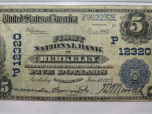 Load image into Gallery viewer, $5 1902 Berkeley California CA National Currency Bank Note Bill #12320 F15 PMG
