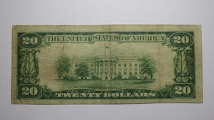 $20 1929 Menasha Wisconsin WI National Currency Bank Note Bill Charter #3724 VF