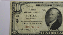Load image into Gallery viewer, $10 1929 Butler New Jersey NJ National Currency Bank Note Bill Ch #6912 VF25 PMG
