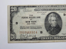 Load image into Gallery viewer, $20 1929 New York NYC Mini Radar National Currency Federal Reserve Bank Note VF+