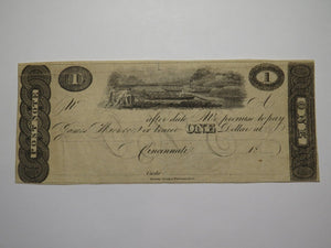 $1 18__ Cincinnati Ohio OH Obsolete Currency Bank Note Bill Remainder AU