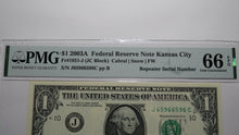 Load image into Gallery viewer, $1 2003A Repeater Serial Number Federal Reserve Currency Bank Note Bill UNC66EPQ